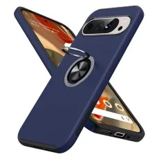 Pixel 9 Pro XL Shockproof Case with Ring Kickstand in Blue
