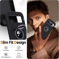 Durable Pixel 9 Pro XL Cover with Metal Ring Holder