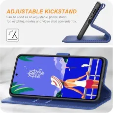 Samsung a36 leather wallet case for adjustable kisckstand
