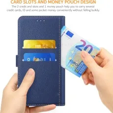 Samsung a36 leather wallet case for Card slots and money pouch design