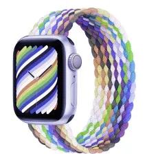 Buckle-Free Slip-On Nylon Strap for Apple Watch 41mm Multi-Blue