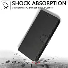 Shock absoration for Motorola E15 leather  wallet case