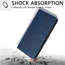 Shockproof protection for Motorala E15 leather wallet case