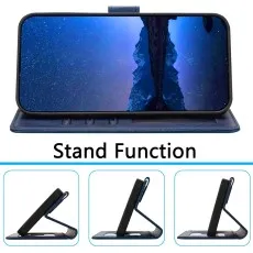 Kick stand function for Motorala E15 leather wallet case