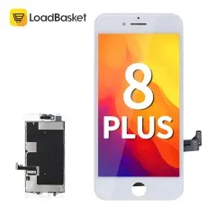 Premium LCD Screen Replacement for iPhone 8 Plus with Back Plate in white