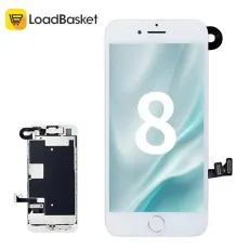Premium LCD Screen Replacement for iPhone 8 Plus with Back Plate In White