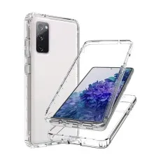 Samsung Galaxy S20 Plus with a transparent, full-body TPU case offering shockproof protection