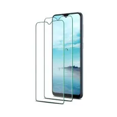 Samsung Galaxy A10 & A10S with Tempered Glass Screen Protector applied, showcasing screen clarity