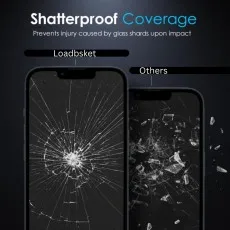 iPhone 16e privacy screen protector with shatterproof coverage, offering superior impact resistance
