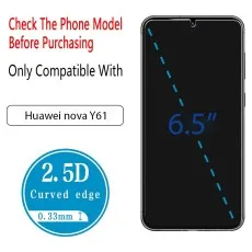 6.5-inch screen protector for Huawei nova Y61 with 2.5D curved edges.jpg