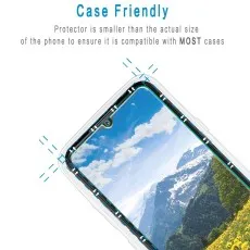 Case-friendly LG K50S screen protector designed to fit most phone cases without lifting or peeling