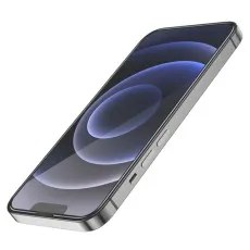 iPhone 16E with an ultra-clear tempered glass screen protector for smooth touch and clarity