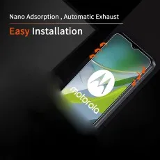 Easy Installation Tempered Glass for Motorola Moto E13 – Nano Adsorption, Automatic Exhaust, Bubble-Free