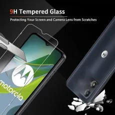 9H Tempered Glass for Motorola Moto E13 – Scratch-Resistant, HD Clarity, Case Friendly, Easy Install
