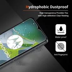 Waterproof & Anti-Fingerprint Tempered Glass for Motorola Moto E13 – Hydrophobic, Dustproof, Clear View