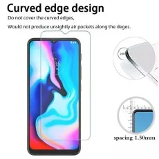 Curved edge screen protector for Motorola Moto E20 – precise fit, bubble-free, and HD clarity protection.