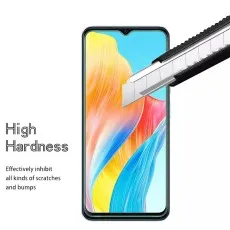 Infinix Hot 12i tempered glass screen protector with high hardness, resisting scratches and bumps from sharp objects