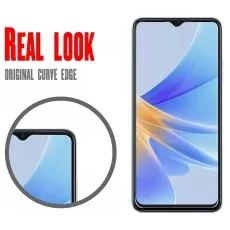 Infinix Note 12 smartphone with a screen protector showcasing a real look with original curved edges, emphasizing a seamless fit