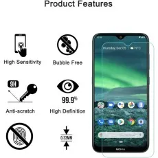 Nokia 2.3 Screen Protector - Tempered Glass with High Sensitivity, 9H Hardness, Bubble-Free, Anti-Scratch, and 99.9% High Definition Clarity.
