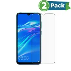 Huawei Y7 Prime 2019 2-Pack Tempered Glass Screen Protector - Showing Screen Protector on Phone