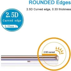 2.5D Curved Edge Tempered Glass Screen Protector for Nokia 7.2, featuring 0.33mm thickness for enhanced durability and smooth touch experience