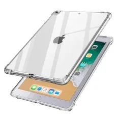 Clear transparent iPad 6th Gen case with shockproof bumper protection.