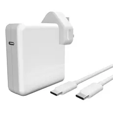 61W USB-C Power Adapter – Front view of the sleek, compact charger.