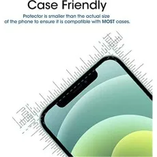 Case-Friendly Screen Protector for Nokia C210 – Precise Fit, Smaller Size for Compatibility with Most Cases, Full Coverage Tempered Glass for Edge Protection