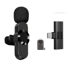 Collar wireless microphone with USB-C and Apple adapter