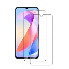 Two-pack screen protectors placed over a smartphone display