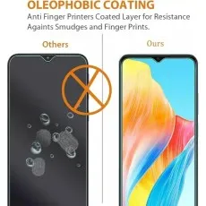 Oleophobic Coating Comparison Infinix S4 Tempered Glass Screen Protector vs. Standard Screen
