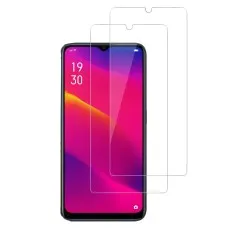 Oppo A11x smartphone with two transparent screen protectors placed over its display