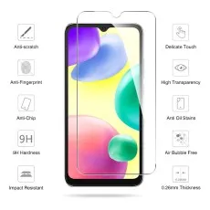 Tempered glass screen protector for Oppo A17K with 9H hardness, anti-scratch, anti-fingerprint, and high transparency features