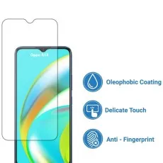 Tempered glass screen protector for Oppo A1X with oleophobic coating, delicate touch, and anti-fingerprint