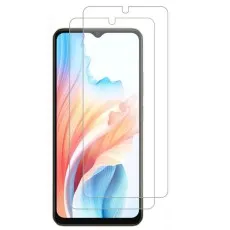 Tempered glass screen protector for Oppo A38 with precise cutouts for camera and sensors.