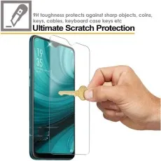 9H hardness screen protector for Oppo A5 2020, ultimate scratch protection against sharp objects