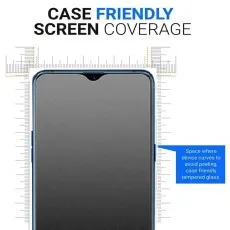 Case-friendly tempered glass with precise screen coverage, preventing peeling on curved edges.
