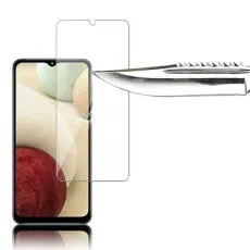 Knife-resistant tempered glass screen protector for Nokia C32, showcasing scratch and impact protection..
