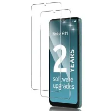 Tempered glass screen protector for Nokia G11, offering high clarity, scratch resistance, and easy installation.