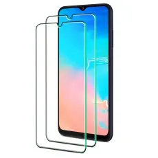 Samsung A03 screen protector 2-pack, clear tempered glass with precise cutouts for full-screen coverage