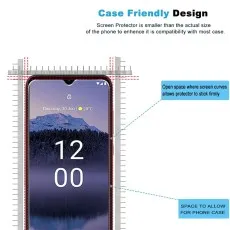 Case-friendly screen protector for Nokia G11 Plus, designed for compatibility with most phone cases.