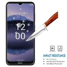 Impact-resistant 9H tempered glass screen protector for Nokia G11 Plus with anti-scratch protection.