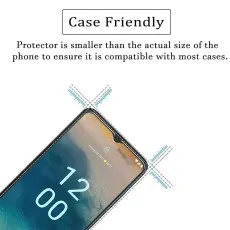 Nokia G22 Case-Friendly Tempered Glass – Designed slightly smaller than the screen for compatibility with most phone cases, ensuring full protection without lifting edges.