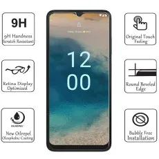 Nokia G22 Tempered Glass – 9H hardness, scratch-resistant, oleophobic coating, bubble-free installation, and ultra-clear touch sensitivity.