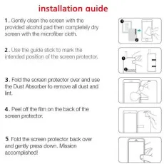Step-by-step installation guide for applying a screen protector easily and precisely