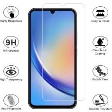 Tempered glass screen protector with high transparency and smooth touch for Realme 10T.