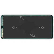 Samsung Galaxy A20S privacy screen protector with anti-spy technology, ensuring clear front view and darkened side angles.