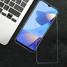 Oppo A54s with a clear tempered glass screen protector for scratch resistance and HD clarity