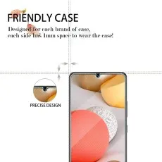 Samsung Galaxy A42 Tempered Glass – Precise Design, Case-Friendly, Ultra-Clear, Scratch-Resistant, Easy Fit.