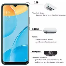 Oppo A55 5G screen protector with 2.5D curved edges 0.33mm thickness, 99.99% transparency and waterproof design